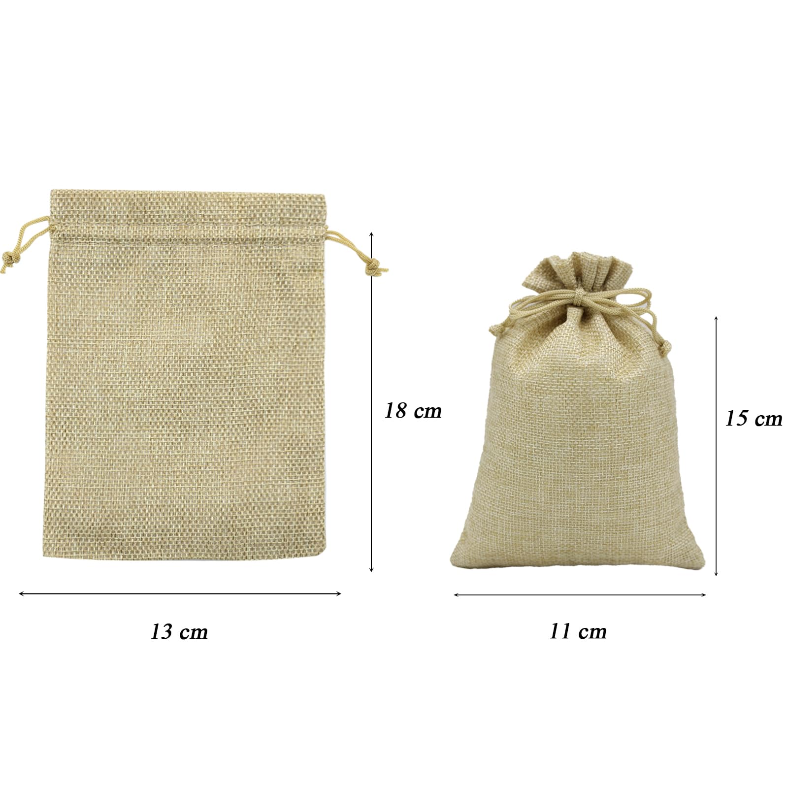 Natuurlijke jute zakken 30x40 cm | Voor hobby en DIY