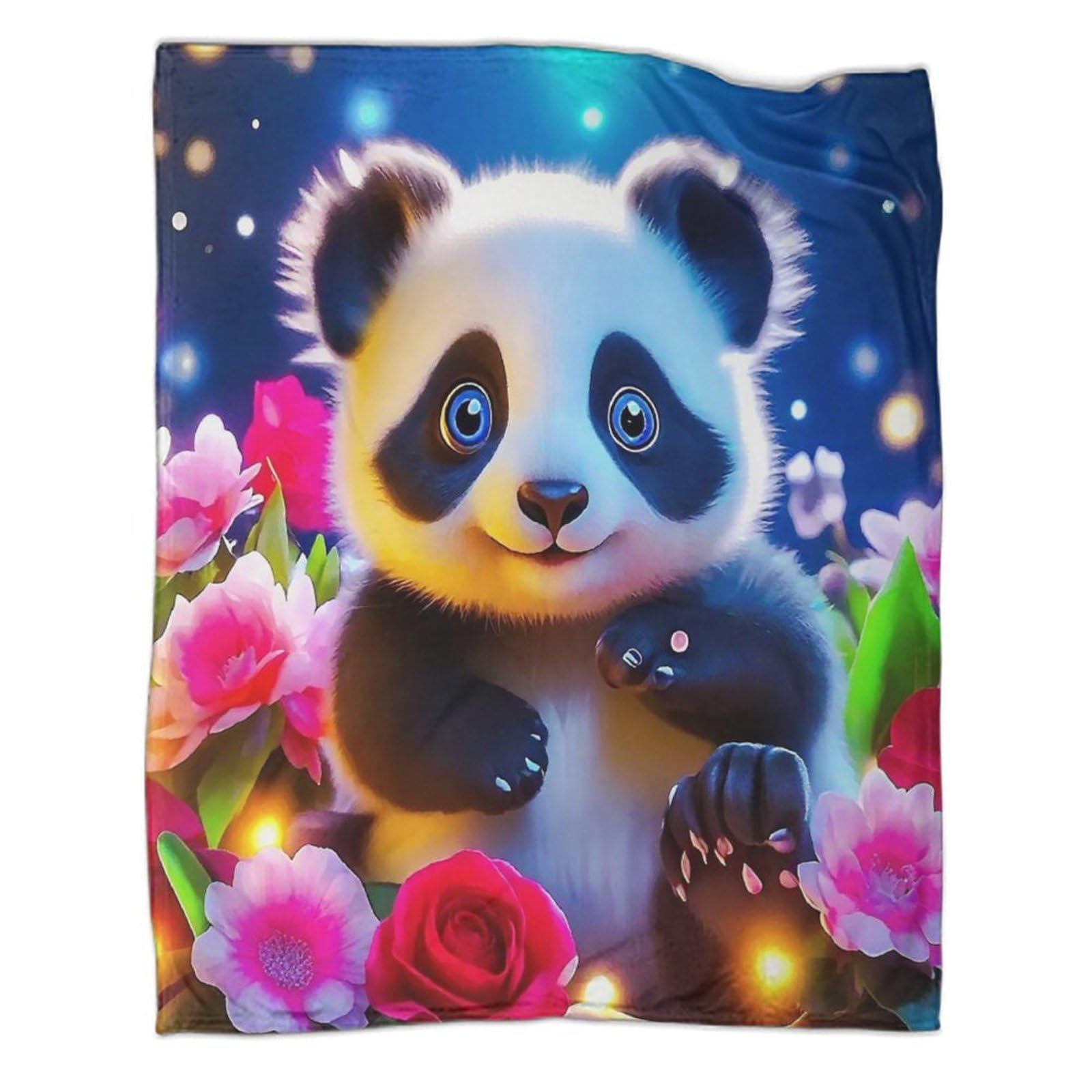 Couverture Panda géant cocooning douce flanelle pour nuits d'hiver et soirées cinéma