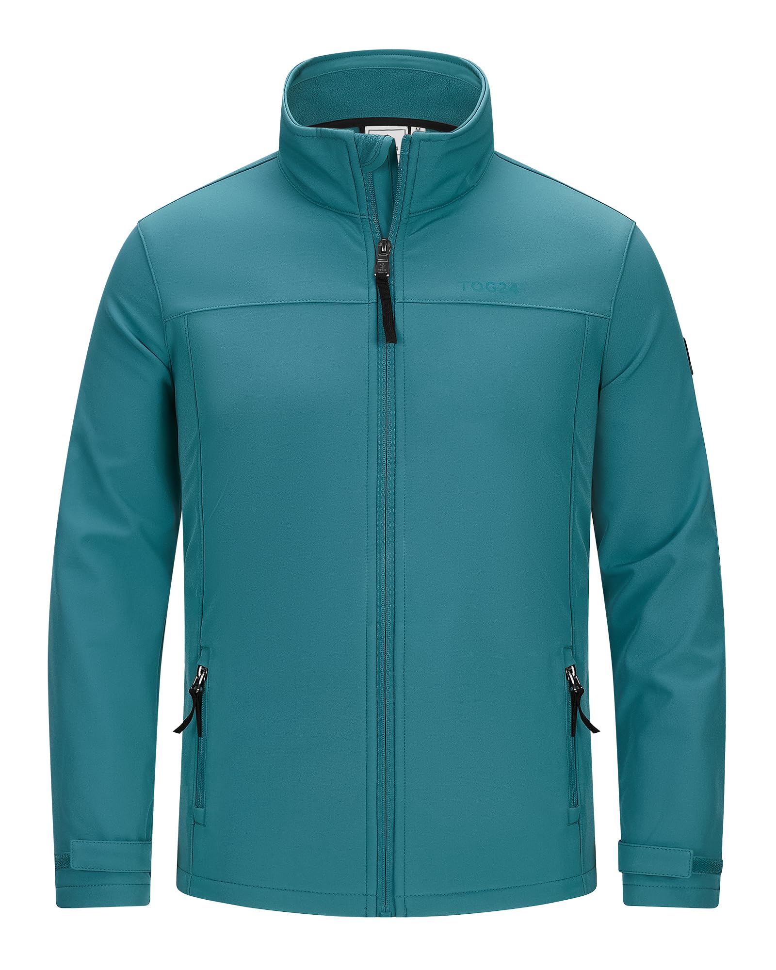 Tog24 Men's Hydro Blue Feizor Softshelljacket Water Resisitant Windbreaker Windproof Coat Casual Fleecejacket Hiking Jacket Showerproof Zip Up For Outdoor Xl