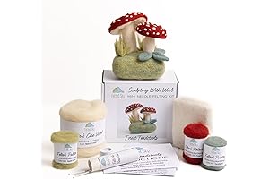 Felted Sky Forest Toadstools Needle Felting Kit