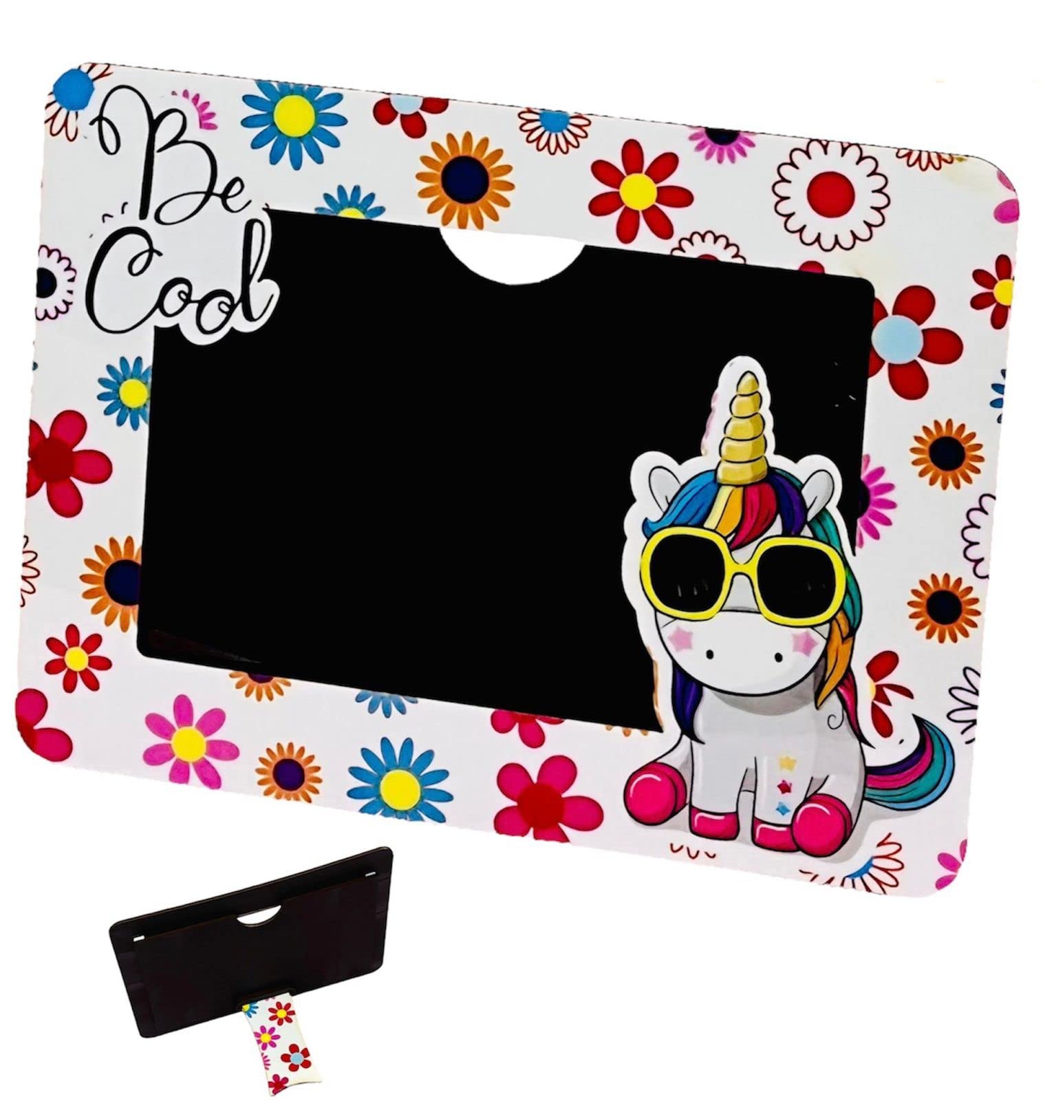 Le Delite Unicorn theme Photo Frame Table Top for Home Study Table Ideal girls Kids Children/Cute Baby Unicorns wall hanging picture Framed for return gift