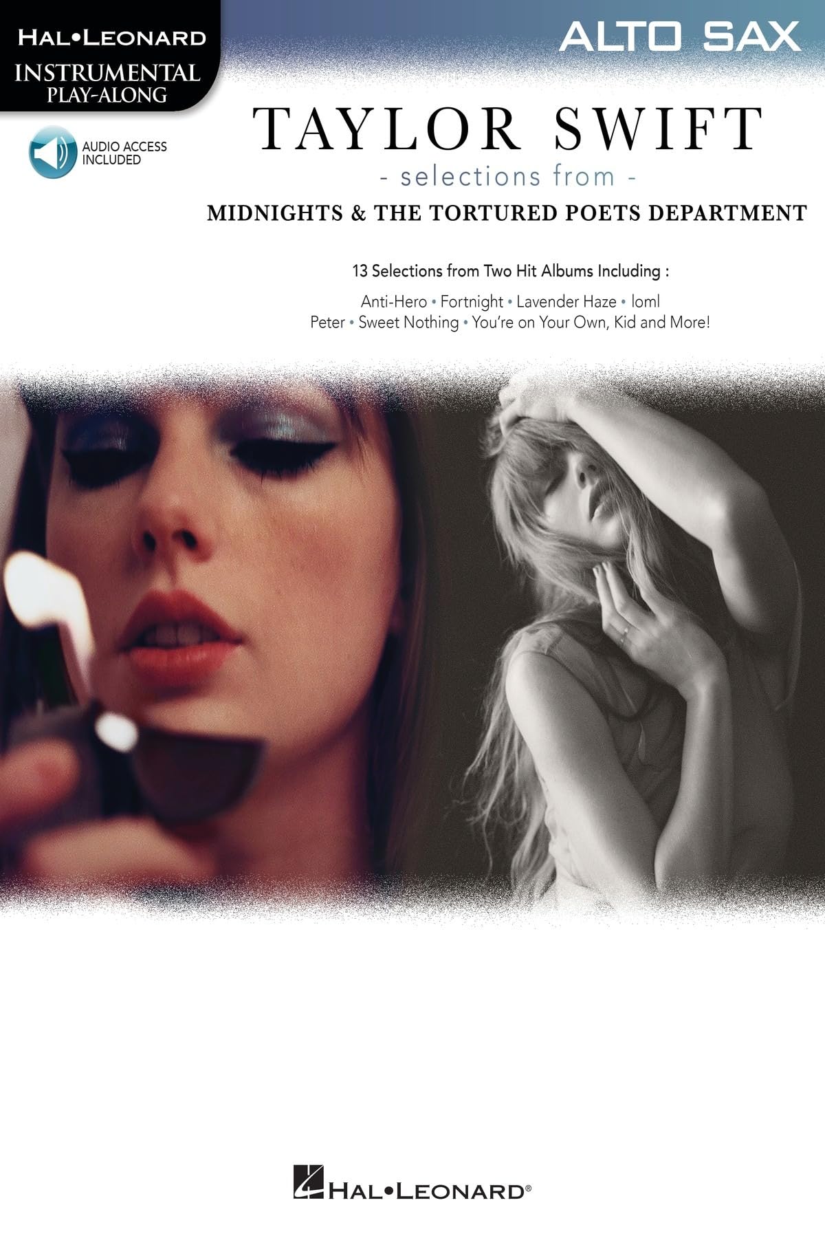 Taylor Swift - Selections from Midnights &. Alto Saxophone. Includes Audio Online: The Tortured Poets Department Alto Sax Play-Along Bk with Online Audio