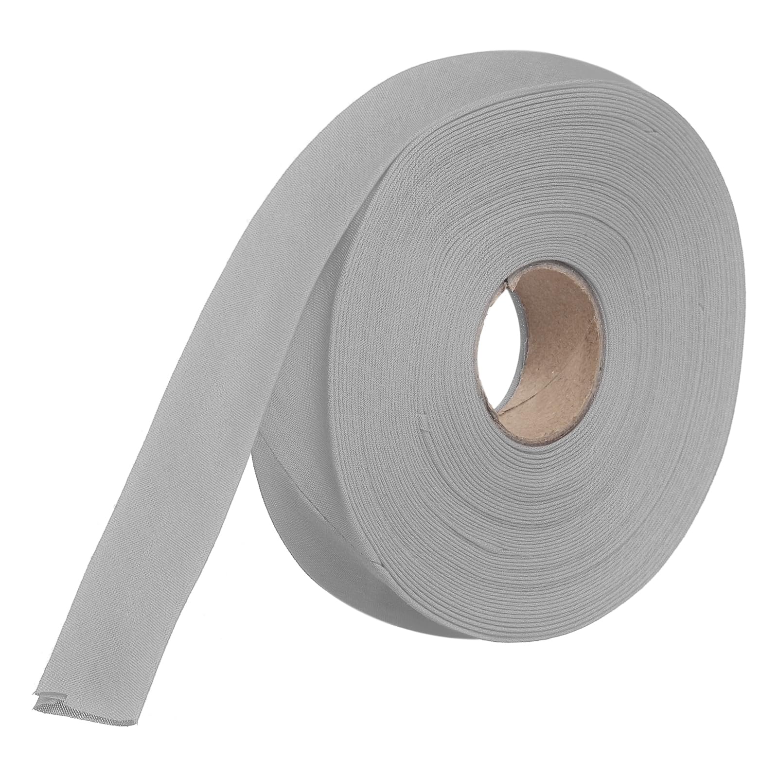 sourcing map 2.5cm Double Fold Bias Tape Polyester (Gray 14.6m) โ image 1