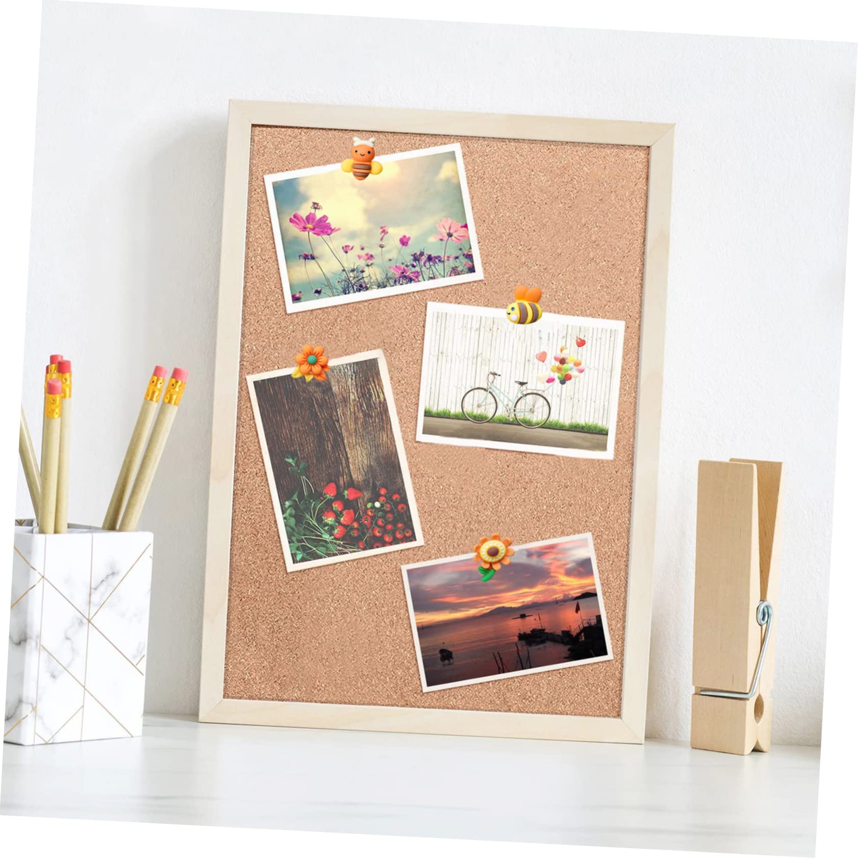 Gadpiparty 5 Sätze Wanddekorative Thumbtacks Foto-stecknadel Stifte Pinnwand Pinnwand Reißzwecke Daumennägel Push-Tacks Dekorative Stecknadel Daumennagel Harz 30 Stück * 5