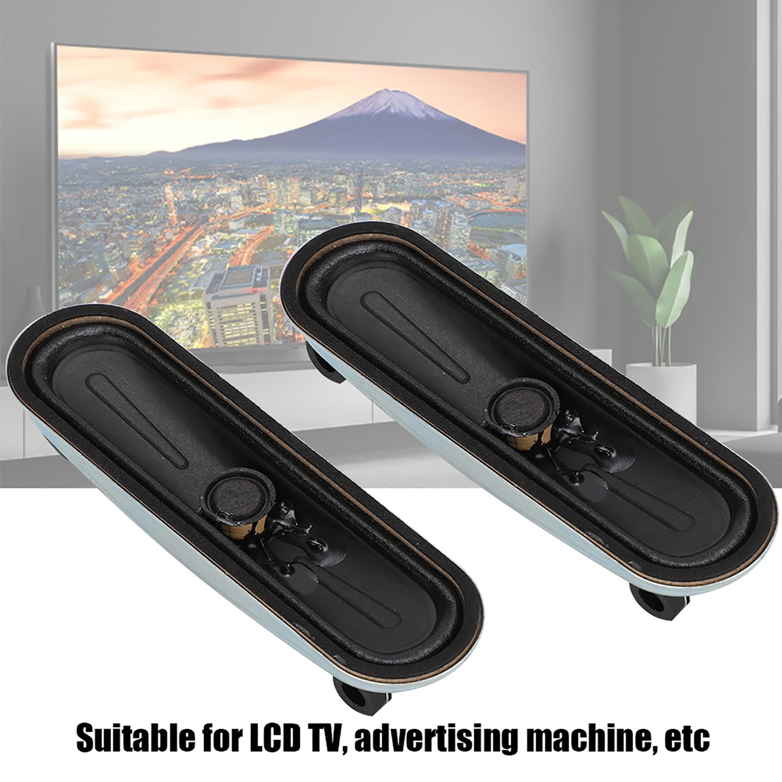 QANYEGN 2Pcs 8 Ohm 10W Full Range Speaker, Television Replacement Speakers Sound Part, Advertising Display Sound System for Home Use