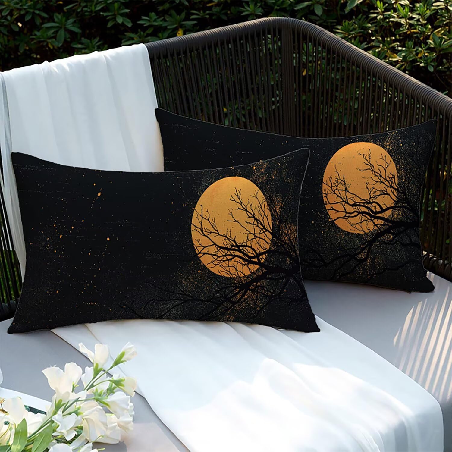 Housses de coussin imperméables 70x40 pour aménager le salon de jardin