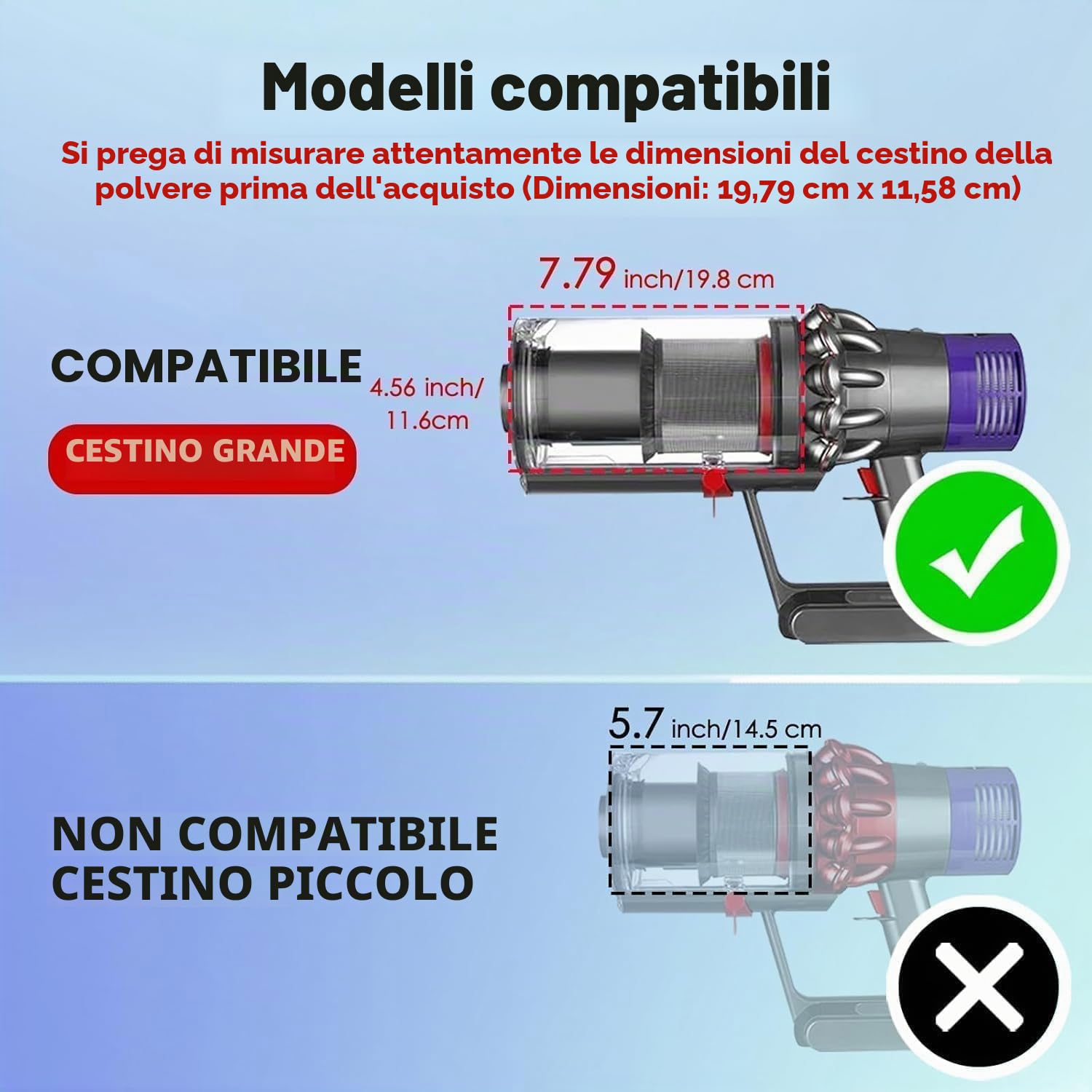 Contenitore per la Polvere di Ricambio Compatibile con Dyson Cyclone V10 Absolute V10 Animal V10 Animal Pro V10 Total Clean+SV12 Aspirapolvere Senza Fili, Pezzi di Ricambio per Contenitore No.969509