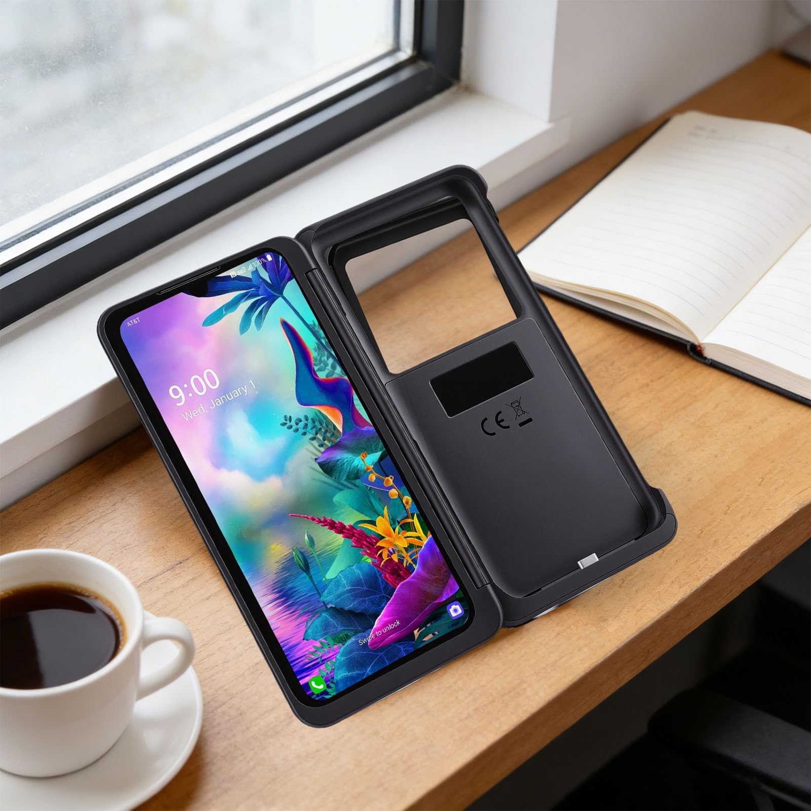 LICAEVEY Etui z Podwójnym Ekranem do Telefonu G8X ThinQ LMG850 LMG850UM G850UM1A G850UM9A, 6,4-calowy Odłączany Wyświetlacz Dodatkowy FHD z Adapterem Magnetycznym Typu C