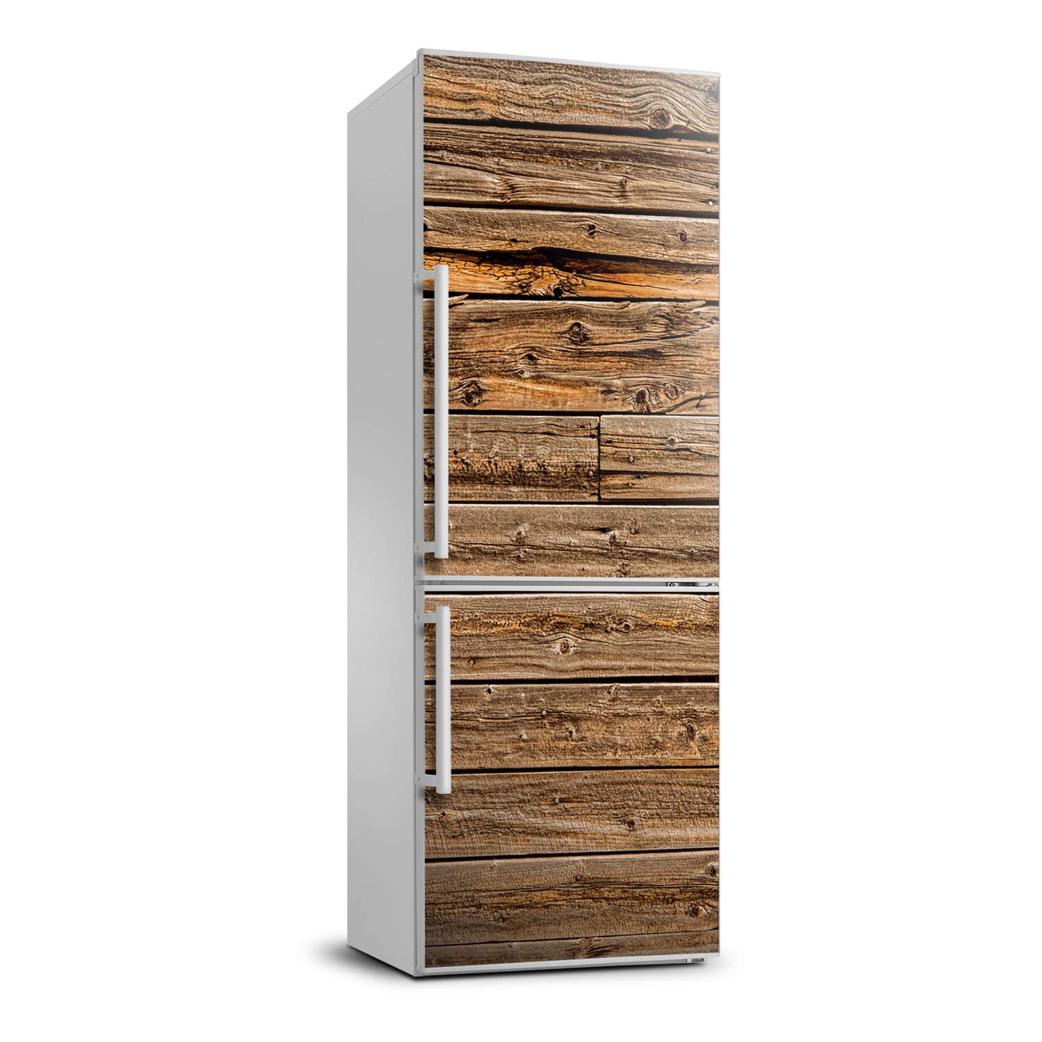 Película autoadhesiva para nevera madera decoración rústica para cocina