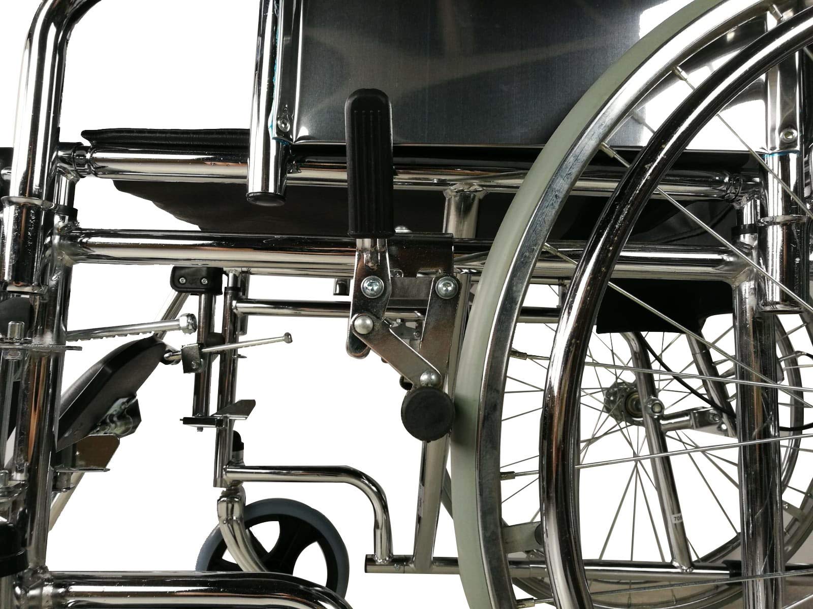 Mobiclinic®, Silla de Ruedas Plegable, Autopropulsable, Obelisco, Freno en Manetas, Respaldo Reclinable, Reposapiés y Reposabrazos Extraíbles, Asiento 46 cm, Ultraligera, Negro