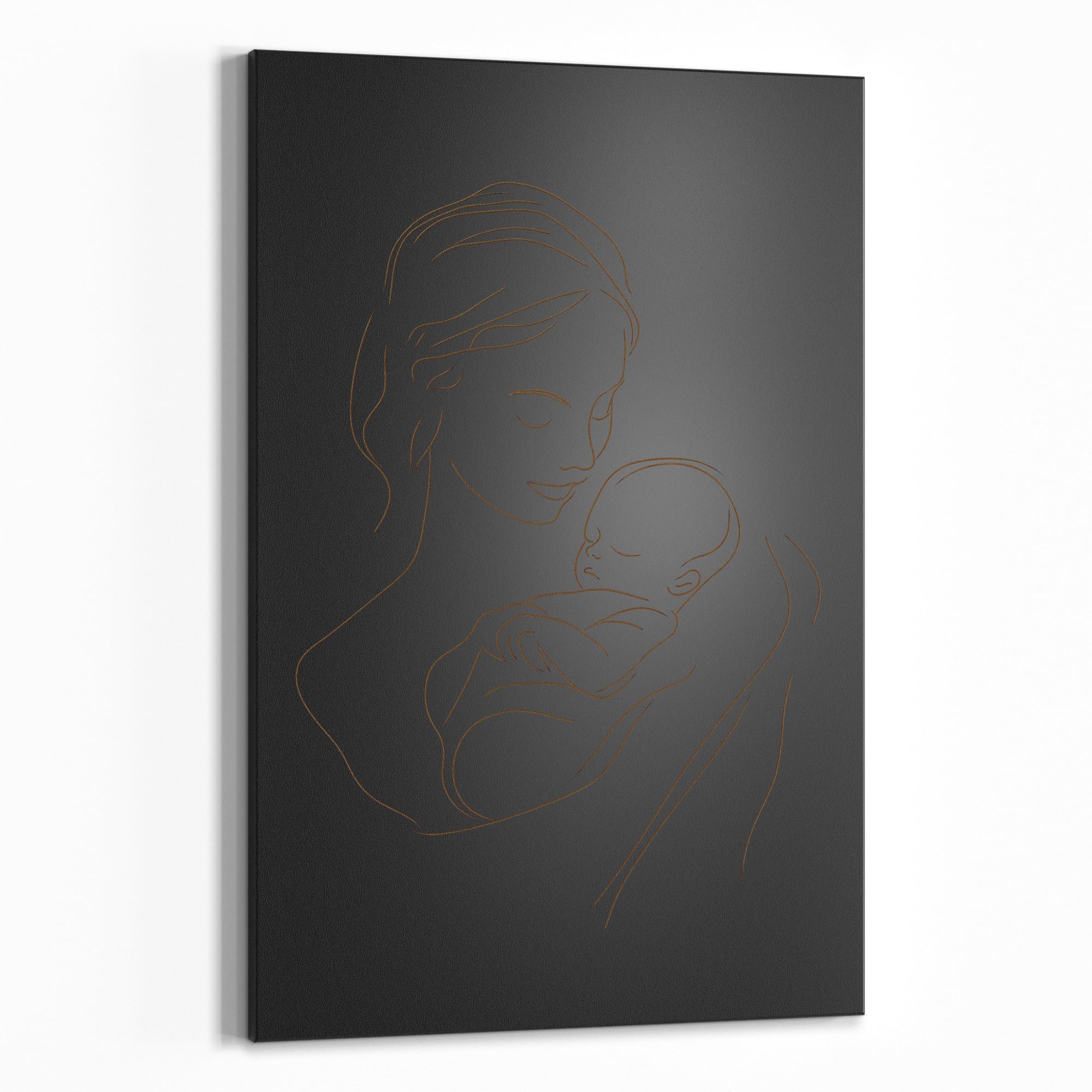 DEQORI Magnetische Kreidetafel mit UV-Druck | Motiv Zärtliche Linien | Design rechteckig 40x60 cm | Kreide Metalltafel beschreibbar – Wanddeko für Küche, Flur, Kinderzimmer & Büro