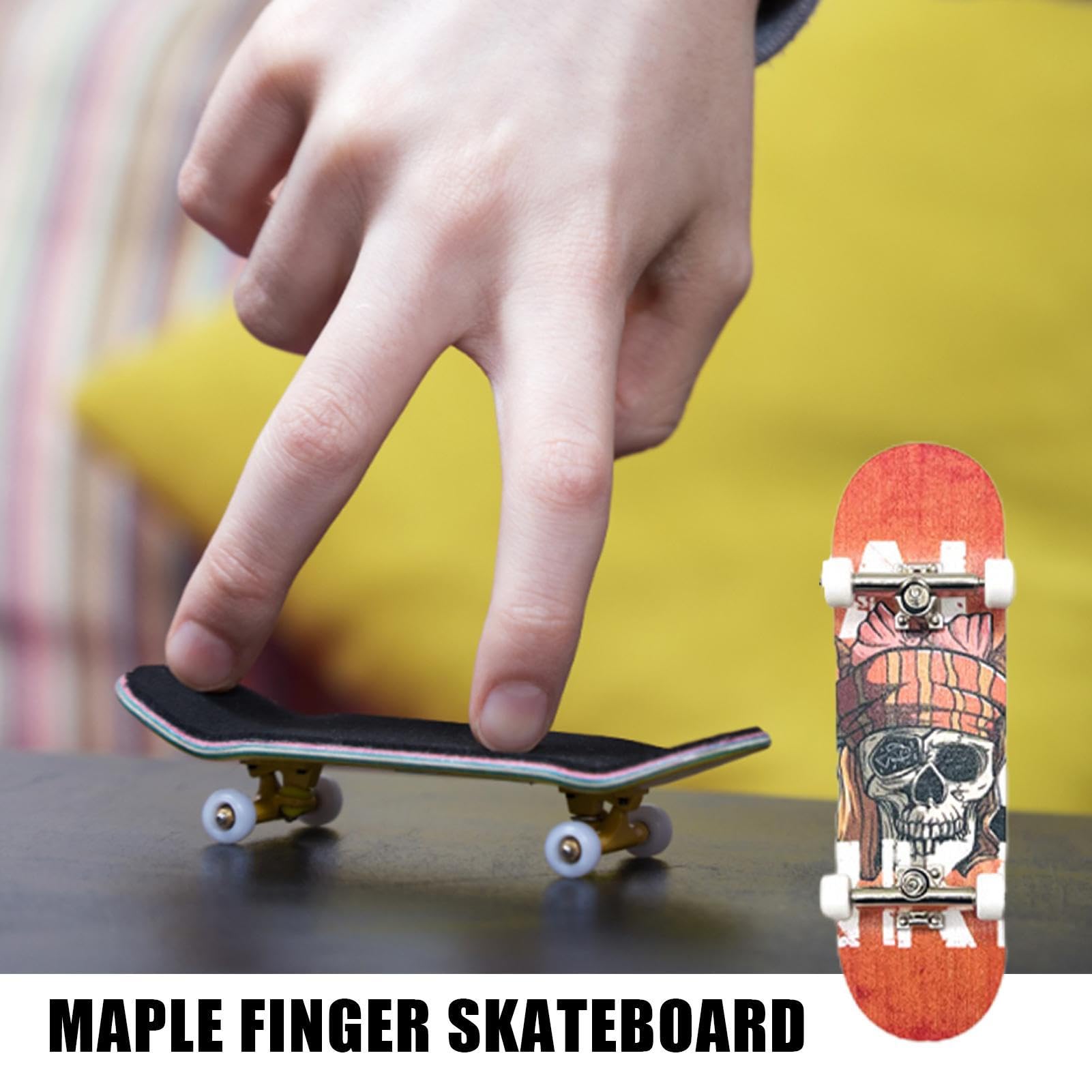 Générique Mini Skateboard con dita - Skateboard con dita Giocattoli | Ruota con cuscinetto per guida in legno | Mini giocattoli da skateboard in legno, regali per feste, regali di compleanno creativi