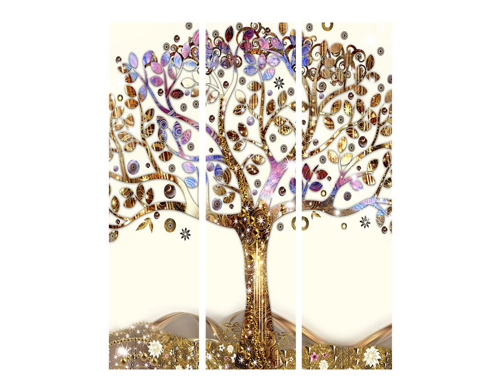 murando - Paravento da Interno 3 Pannelli, Separe Divisorio, 135x172 cm | 3 Pannelli Decorativi, Stampa su Un Lato, Tela in TNT, Pronto all'Uso, Separatore per Camera da Letto, Produzione EU