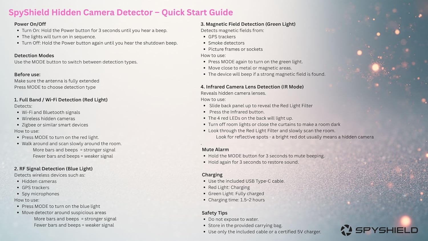 Hidden Camera Detector & RF Bug Detector – Anti-Spy Wireless Signal Scanner for Travel, Hotel & Home, GPS Tracker Detection Tool for Car & Personal Privacy - Image 6