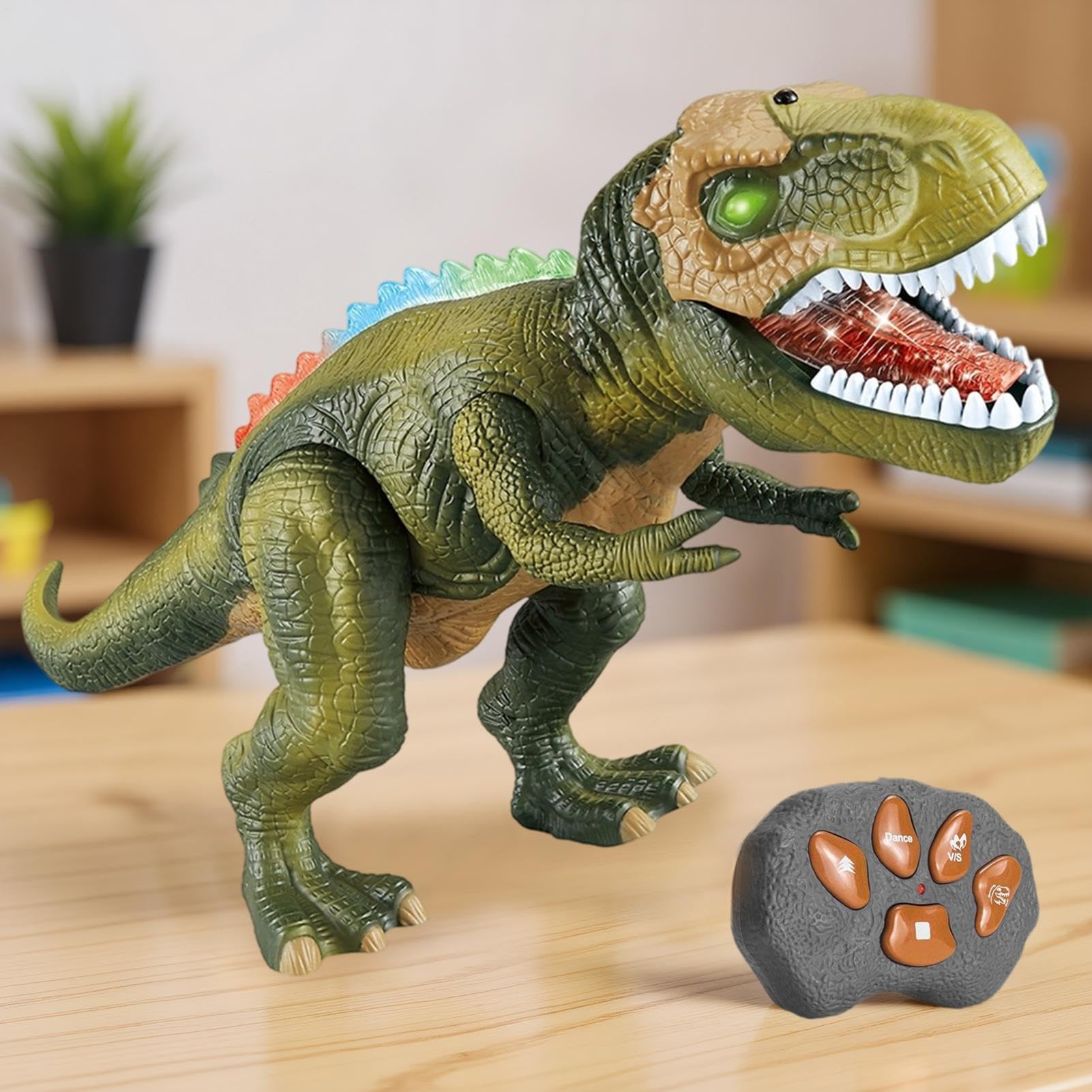 Giocattoli Dinosauri Telecomandati Educativo Elettronico Camminante | Dinosauro Elettrico Giocattolo Luce Spruzzo Per Calza Befana, Feste Infantili, Premi Classe, Compleanni Bambini e Bambine