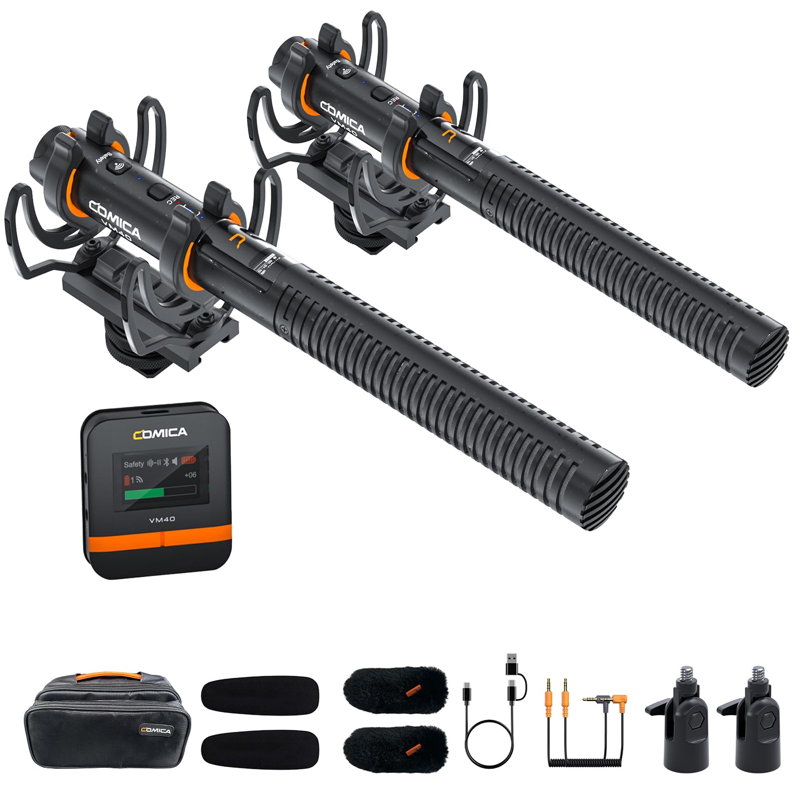 Amazon.com : COMICA VM40 Combo Dual-Channel Shotgun Microphone