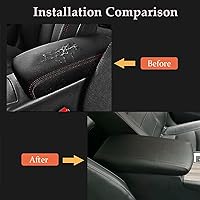 Vista 8 de Center Console Armrest Box Cover Panel Trim Waterproof Anti-Scratch Leather Protector Decoration Cover Interior Accessories for Nissan Altima Red