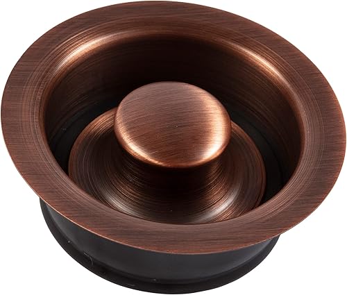 Miniatura 2 de SinkSense - Desagüe de brida de eliminación de 3.5 pulgadas con tapón, cobre antiguo