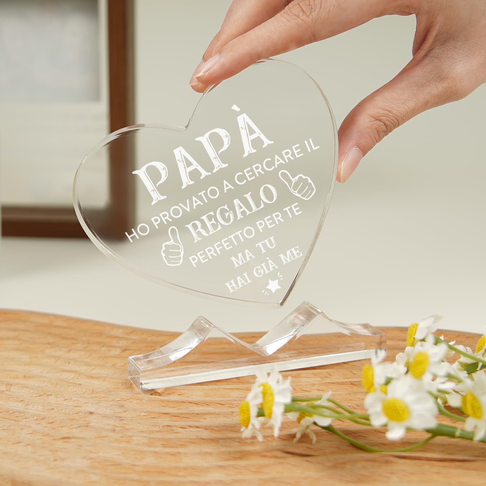 Targa Decorativa Per Papà - Regalo Di Compleanno, Festa Del Papà O Natale Da Figlia/Figlio - Foto 5