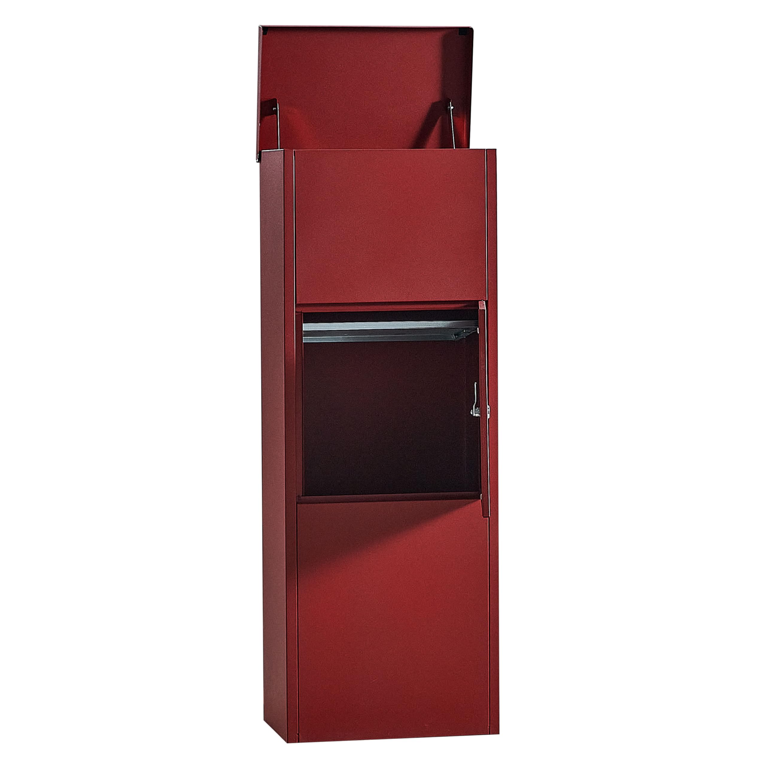 Large Parcel Box Outdoor Parcel Delivery Box Parcel Drop Box Metal Post Box for Internet Deliveries,Wall Mountable Weatherproof Sturdy Mailbox Home Porch - Atahome Ephesus (Red)