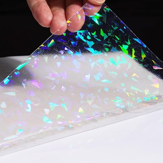 Livelynine Contact Paper Peel and Stick Clear Holographic Self Adhesive