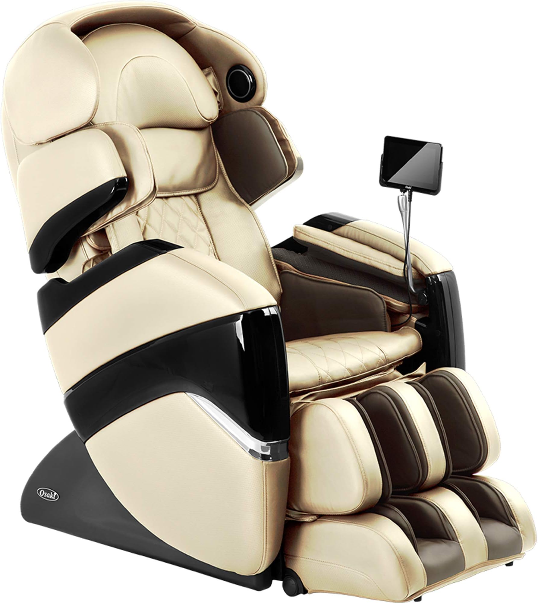 Osaki OS-3D Pro Cyber 2.0 Zero Gravity Massage Chair, S-Track Design, Touch Screen Remote, Foot Rollers (Cream)