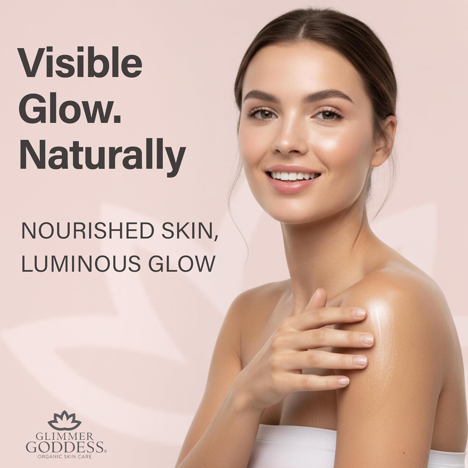 Glimmer Goddess Shimmer Body Butter with Organic Whipped Shea Butter for Hydration, Moisturizing & Silky Natural Glow - Rose Gold Super, 2 oz - Image 3