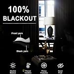 XWZO 100% Blackout Curtains 2 Panels - Room Darkening Thermal Insulating Back Tab & Rod Pocket Bedroom Curtains with Tiebacks for Nursery Rideaux, White, W52 x L84