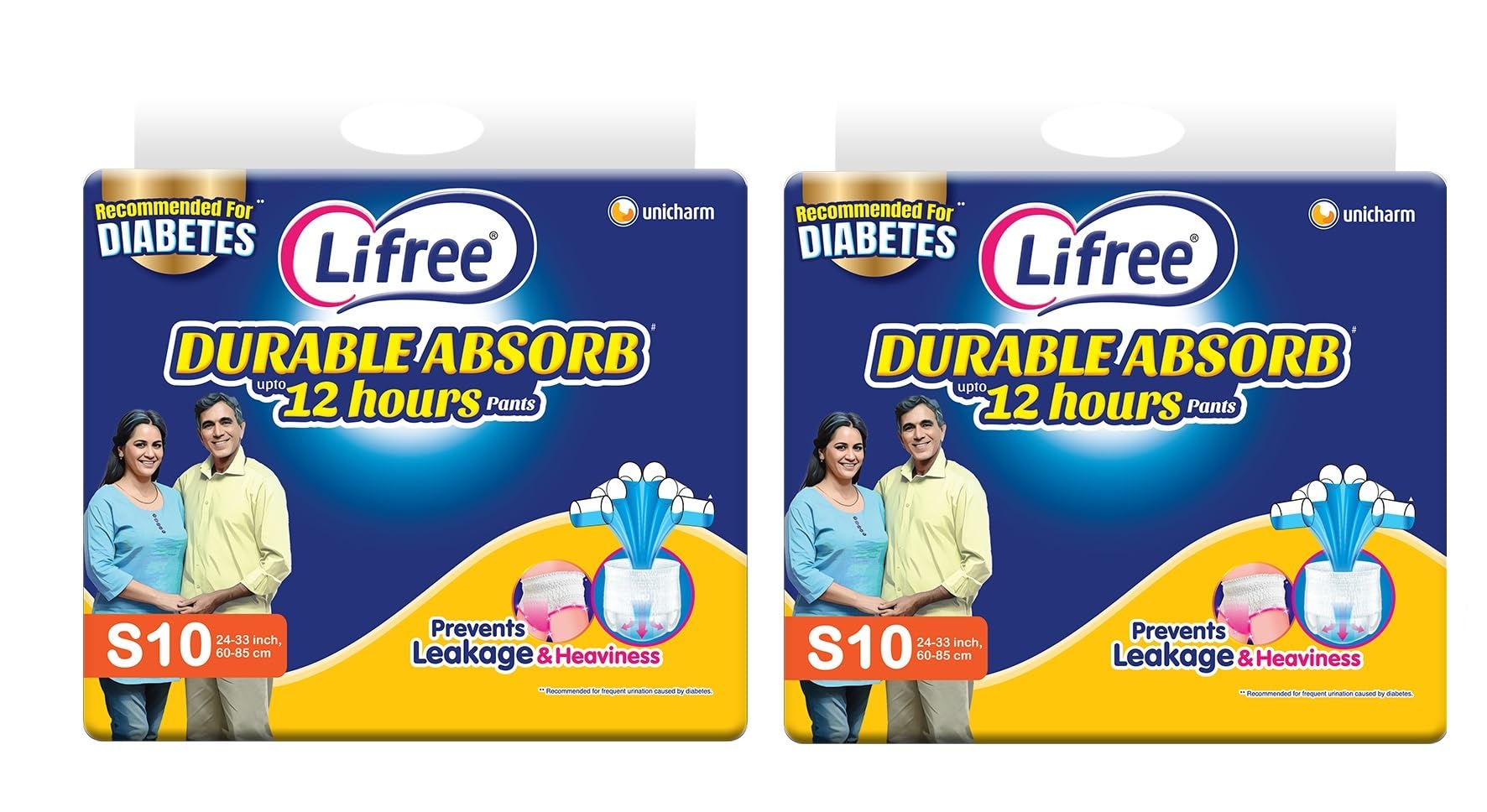 COMPATIBLE With Lifree Super Durable Extra Absorb Super Pants Adult Diaper Pants Unisex, Small, 20 Pieces, Waist size - 24-33 Inches, 60-85 cm (Pack of 2) up to 12 HOURS ABSORBENT-image-38