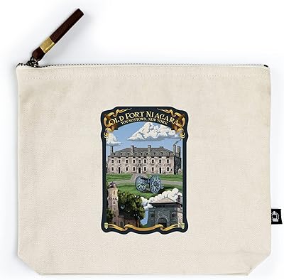 Lantern Press Youngstown, New York, Old Fort Niagara, Contour (100% Cotton Canvas Travel Accessory Go Bag)