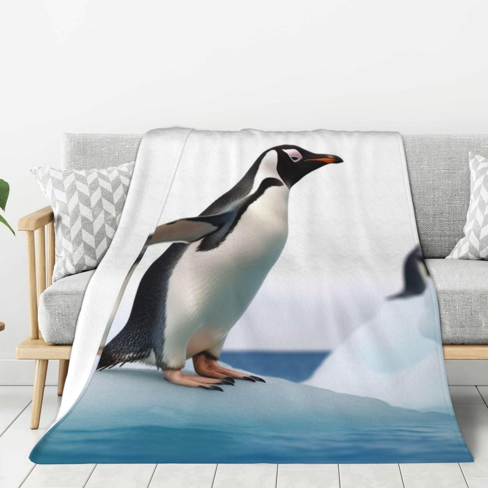 Couverture en flanelle pingouin pour lit : fini le froid sur le canapé