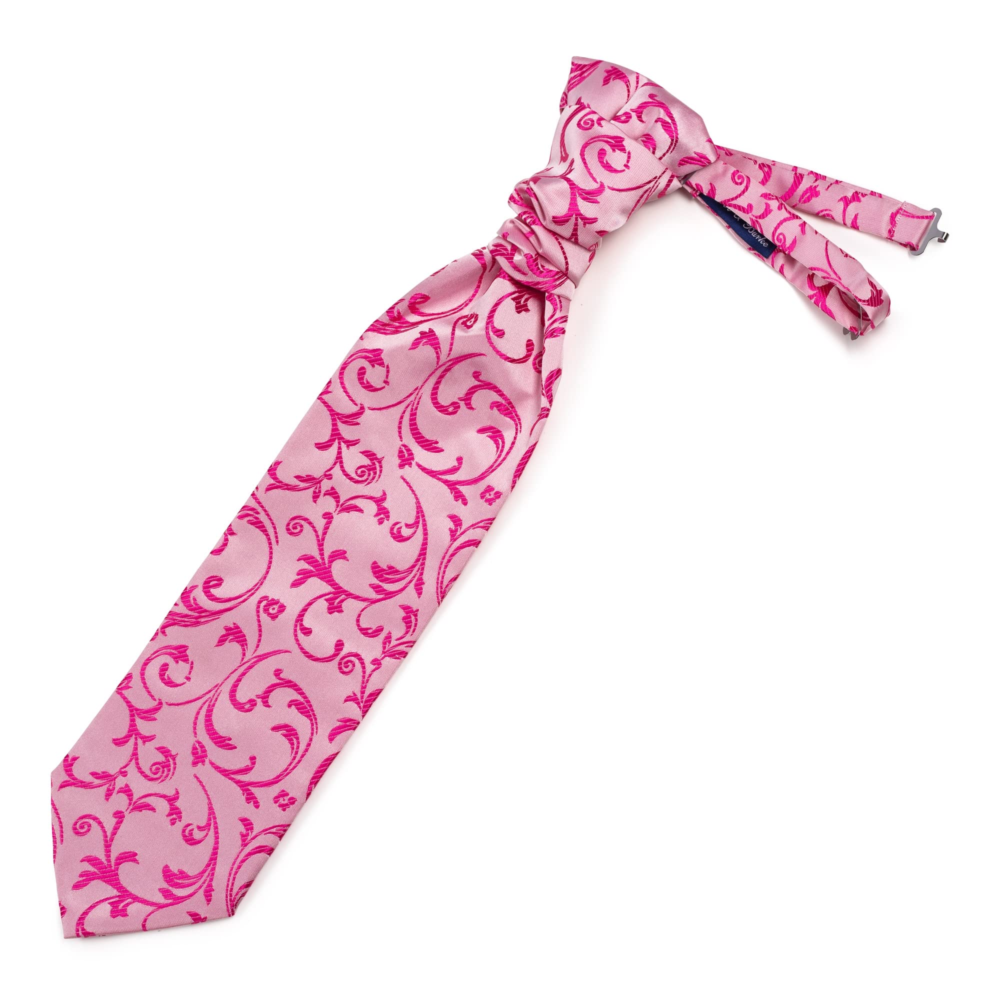 Abel & Burke Men's Hot Pink Swirl Leaf Wedding Cravat #Ab-Wcr1000/5