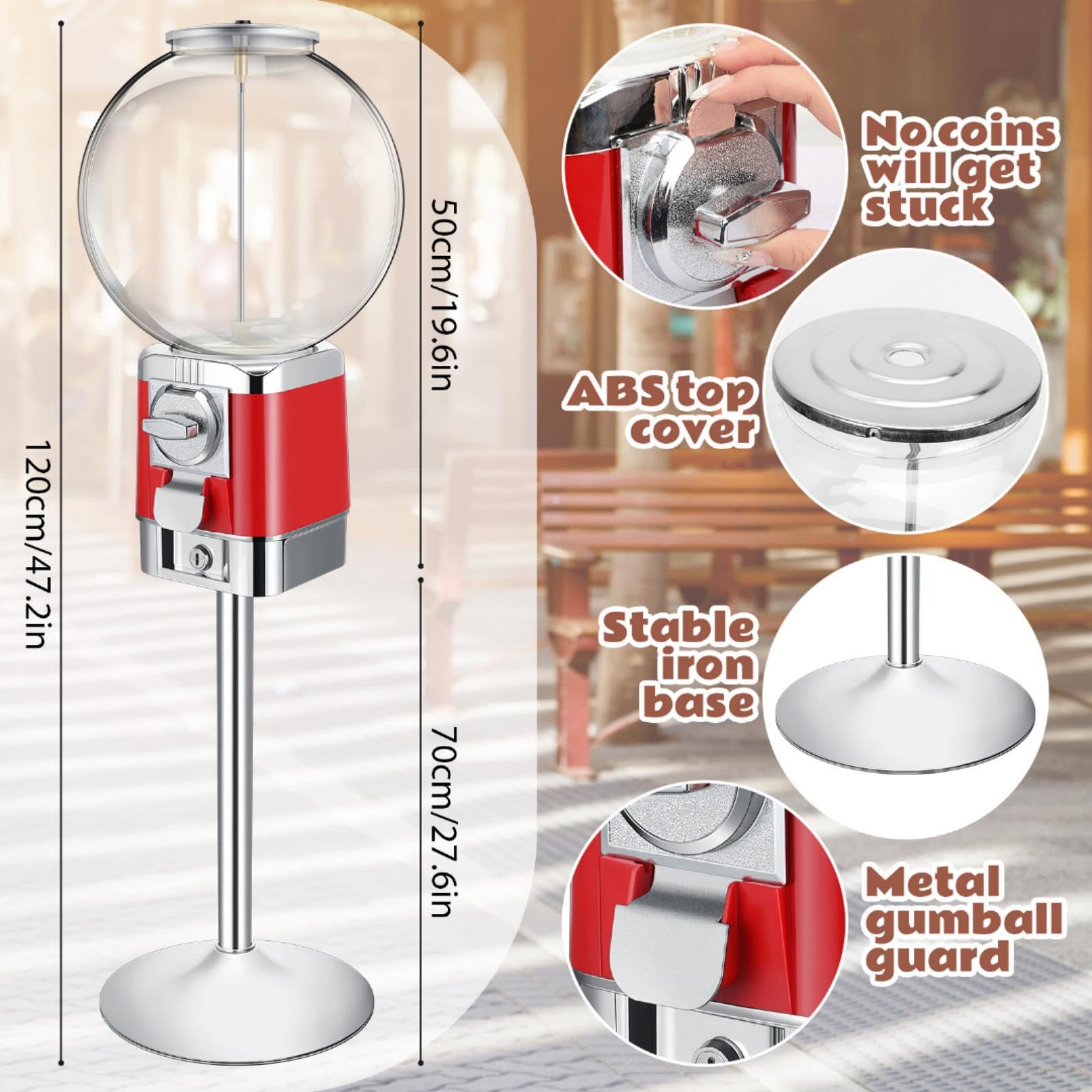 ガムボールスタンド　マシーン Amazon.com: Gumball Machine with Stand - 4 FT Commercial