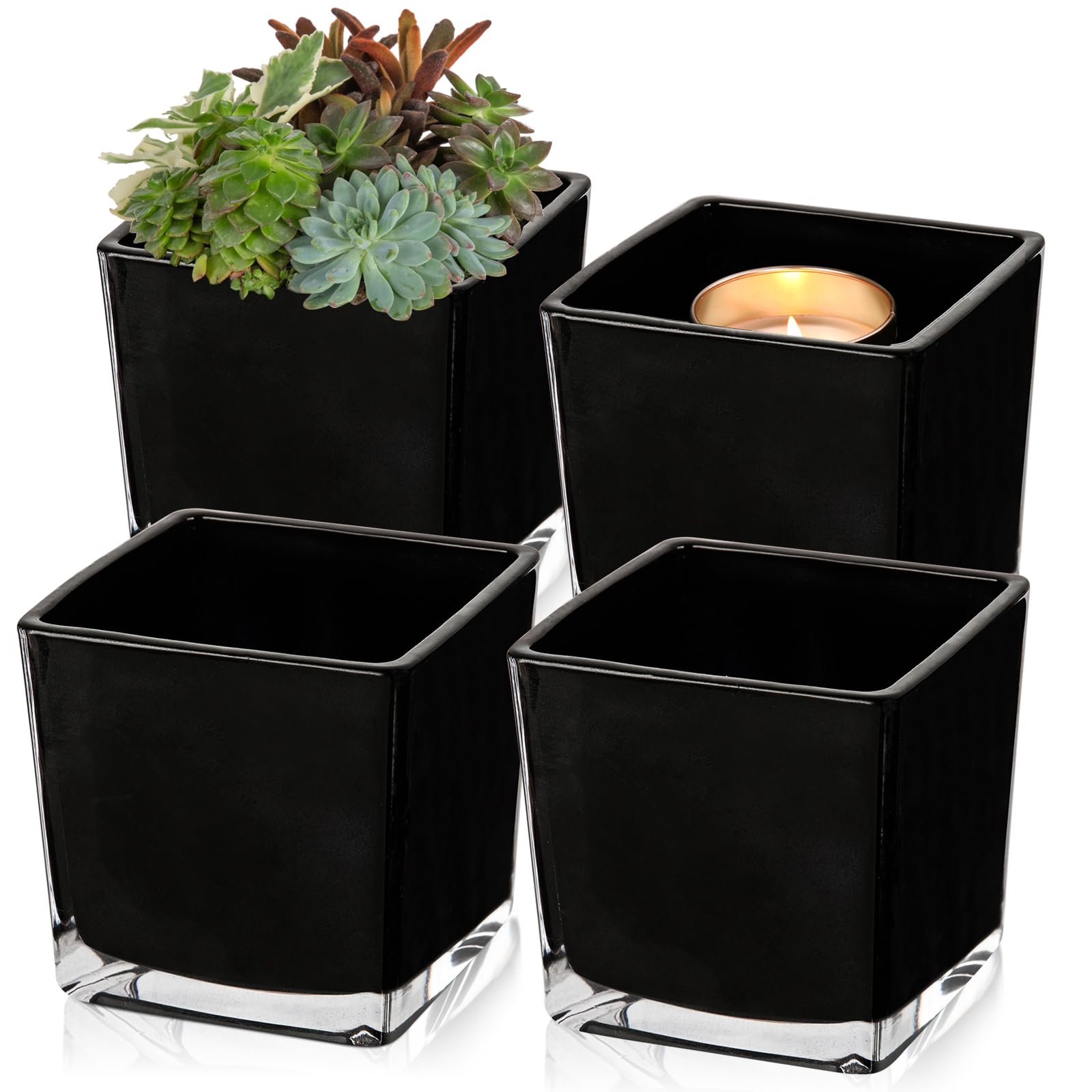 Amazon.com: Square Glass Vase, 5
