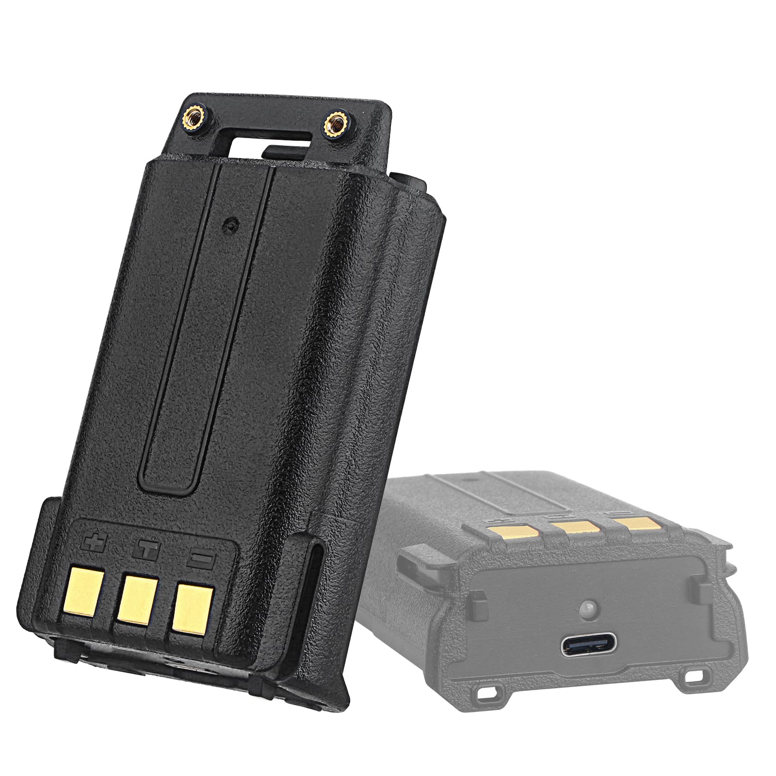 BAOFENG uv-5r Battery USB c,Enlarge Capacity BL-5 3800mAh Walkie Talkie Battery Rechargeable Support Type-C Upgraded UV-5R BF-F8HP,UV-5X3,GT-5R,UV-5RE Two Way Radio (1Pack)
