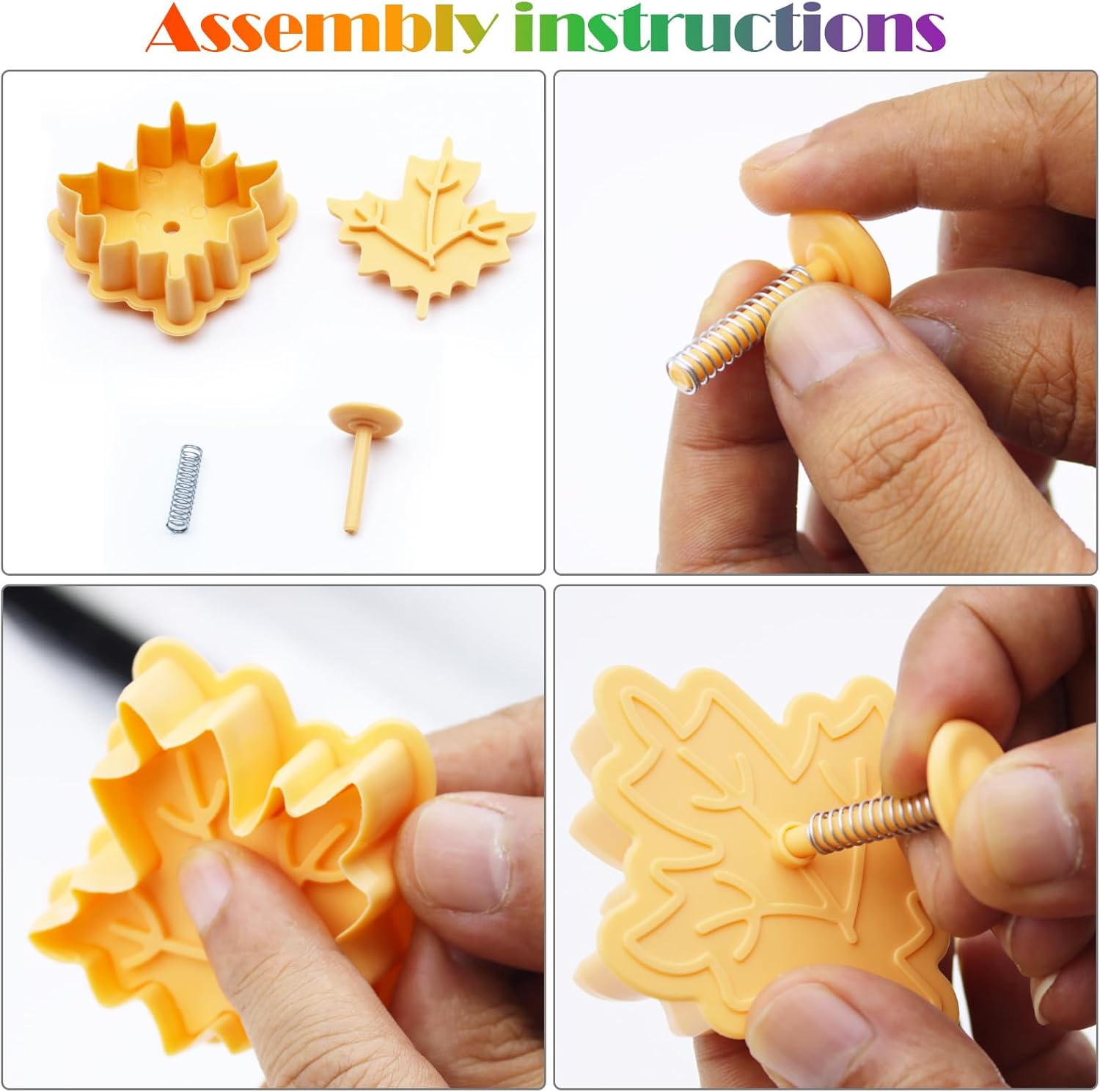 Cake Leaves Baking Pie Crust Cutters Set of 4 Random Color - Image 4