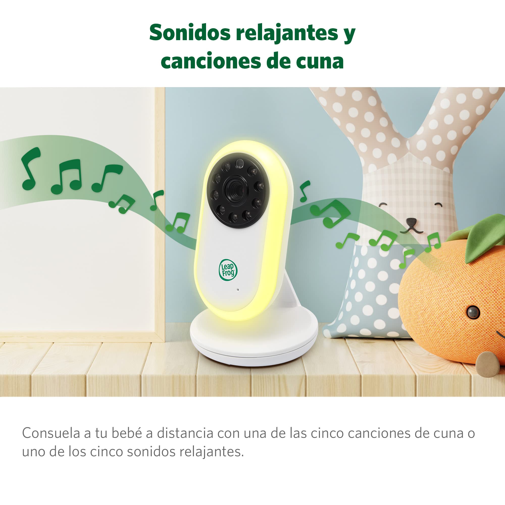 LeapFrog LF2423 Baby Monitor with Night Light Camera, 2600mAh Smart Baby Surveillance Camera with 2.8" IPS Screen, Night Vision, Temperature Monitoring, Two-Way Communication