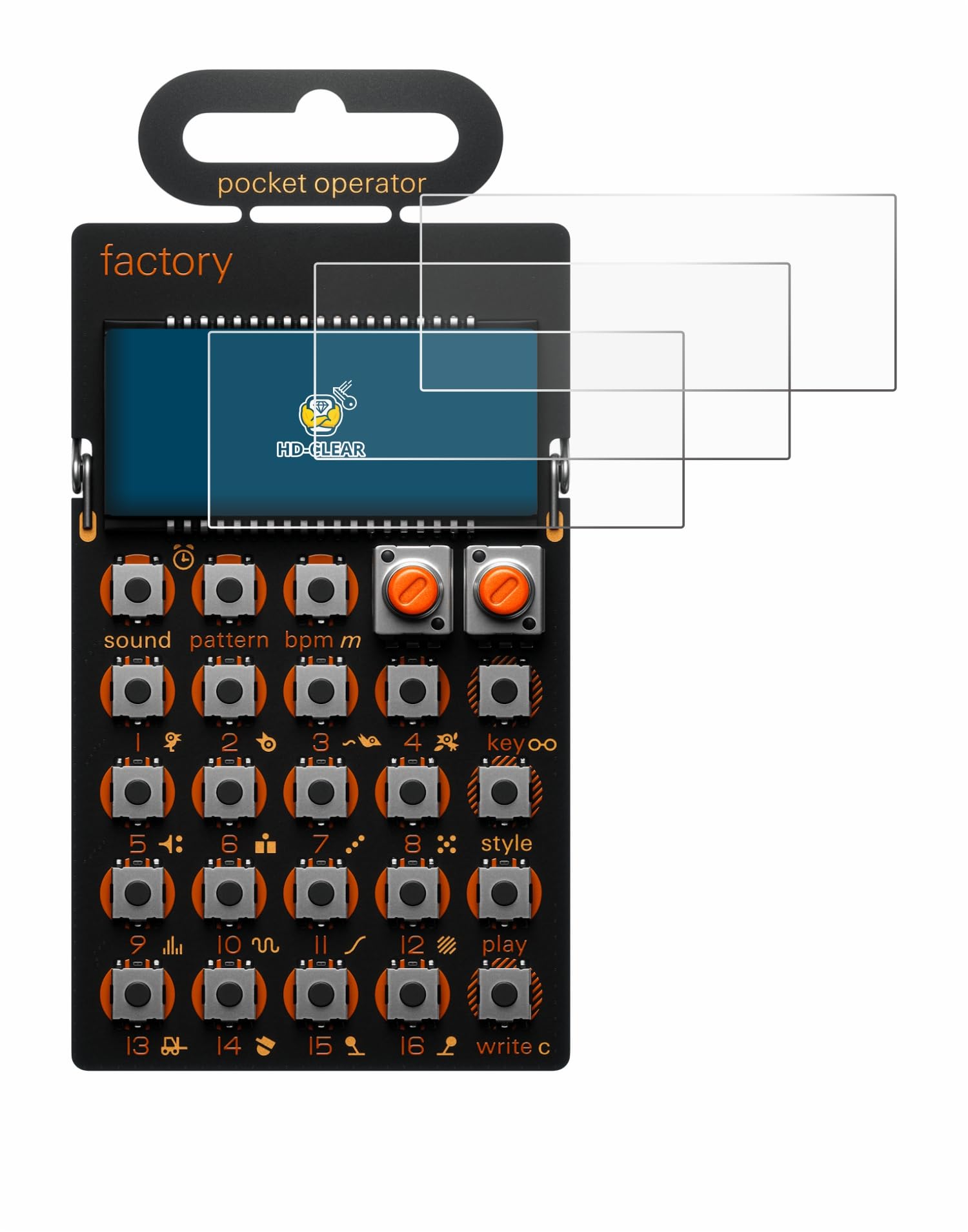 brotect Screen Protector Compatible with Teenage Engineering PO-16 Factory (6 Pack) - HD-Clear Protection Film