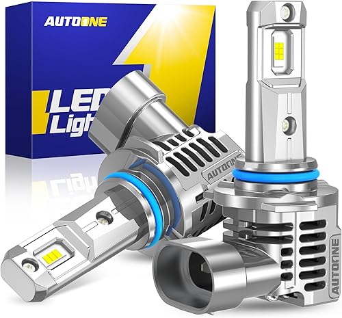 Miniatura 1 de AUTOONE Bombillas LED 9005 mejoradas para faros delanteros, 22000 lúmenes, 600% más brillantes, 6500 K blanco frío, bombillas para faros delanteros