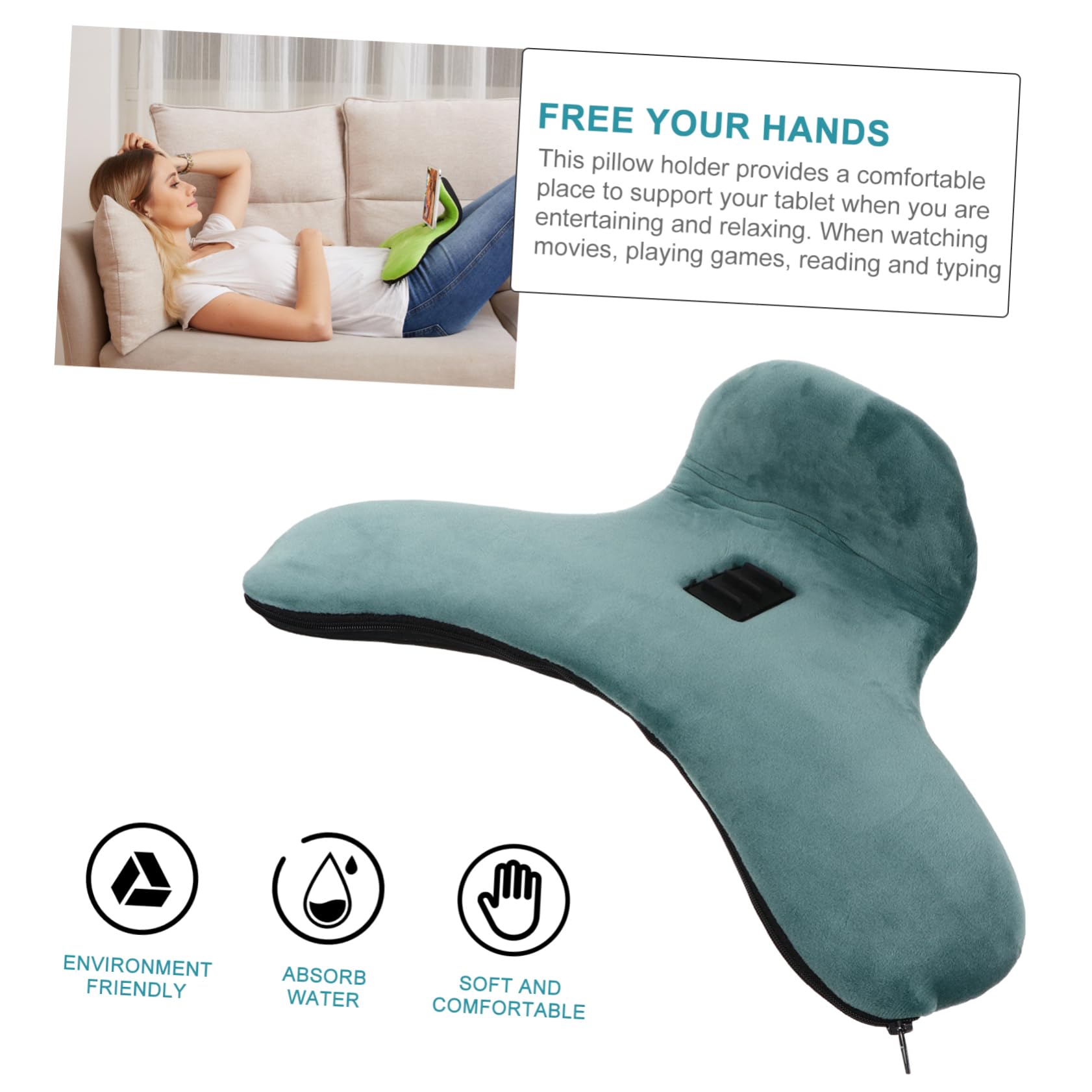 jojofuny 1pezzi Supporto Per Smartphone e Tablet Cuscino Ergonomico Per Polso Piuma Per Guardare Film Giocare e Leggere