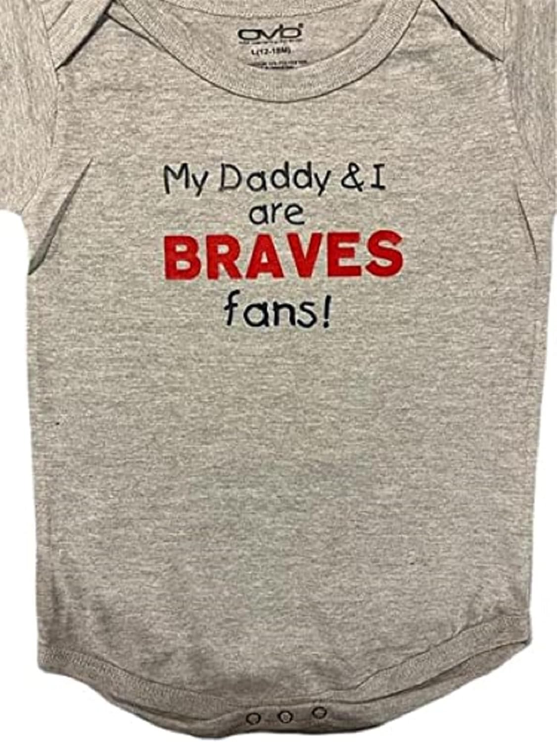 Little Braves fan baby onesie ® infant one piece bodysuit baseball shower gift clothes clothing