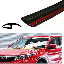 Para-brisa frontal de veículo com acabamento de vedação, impede a entrada de chuva/água/vento/poeira e ruído, proteção eficaz do motorista e do carro (2,2 m, para-brisa dianteiro preto)