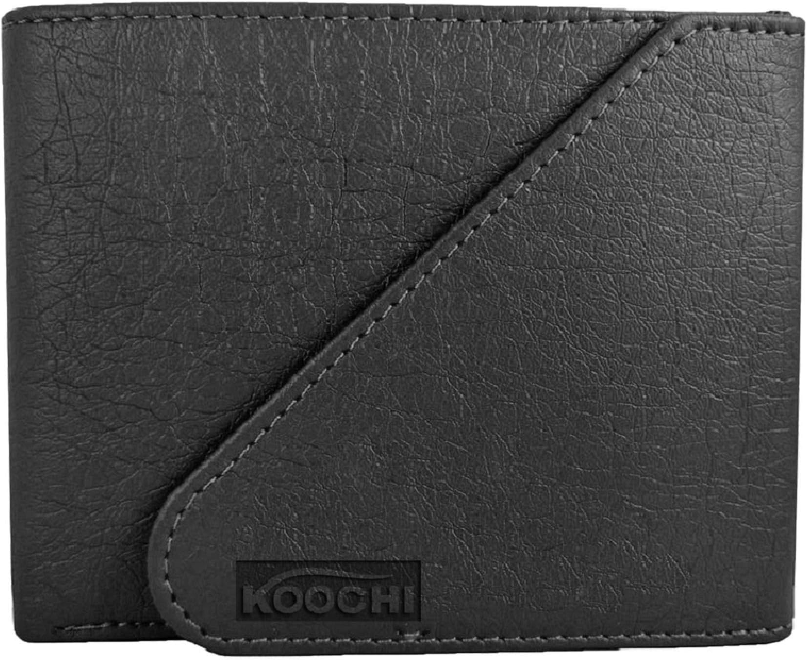 KoochiMen's Leather Black Wallet/Purse