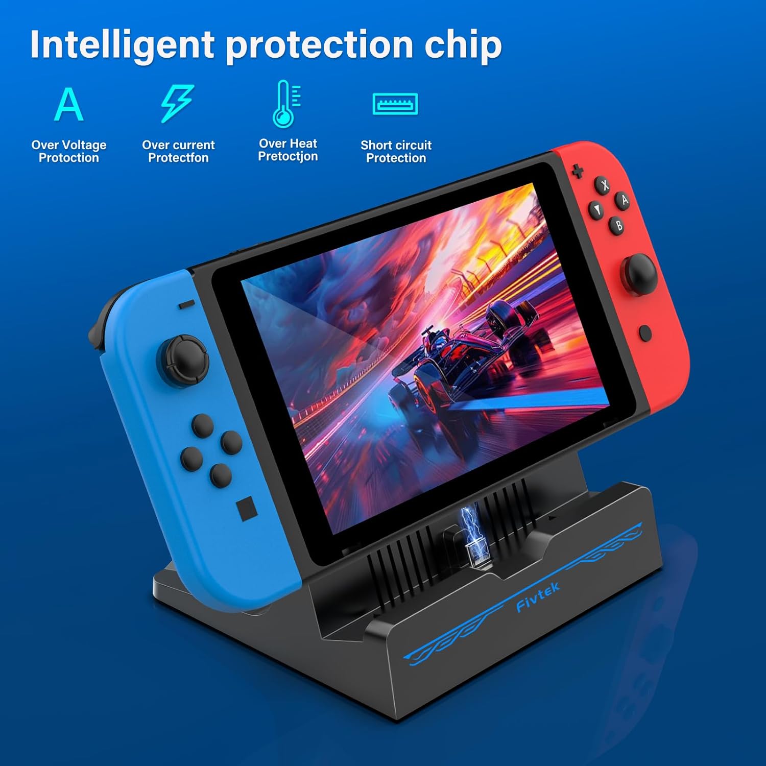 Switch TV Dock Compatible for Nintendo Switch/Switch OLED, Portable Switch Docking Station for TV with 4K HDMI/Type-C Port/USB 3.0 Port, Charging Replacement Stand for Official Switches - Image 6