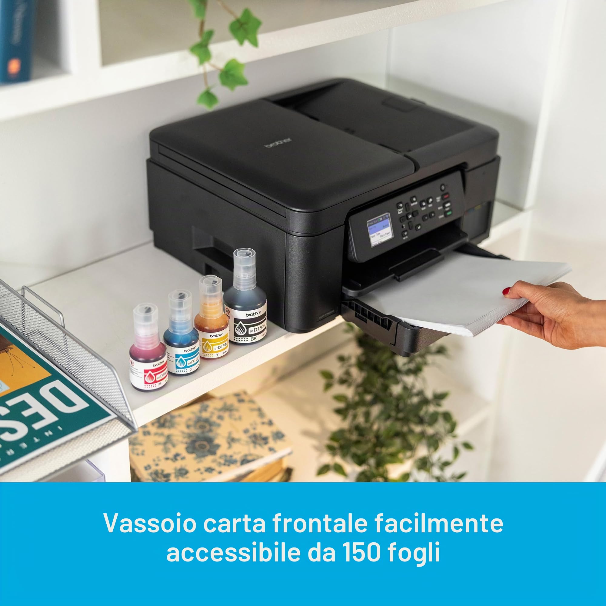 Brother DCP-T780DW Stampante a getto d'inchiostro A4 wireless | Tankbenefit | 3 in 1 (stampa/copia/scansione)|Wi-Fi/USB 2.0 | ADF | A4 | Stampa fronte/retro | Foto | Inchiostri ad alto contenuto