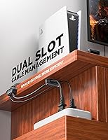 Vista 5 de Magnetic Cable Clips - Chfeila 4Pack [Dual Slot] [360°Rotating & Twist-Lock] Cord Management, Adhesive Phone Charging Keeper, Wire Organizer Holder