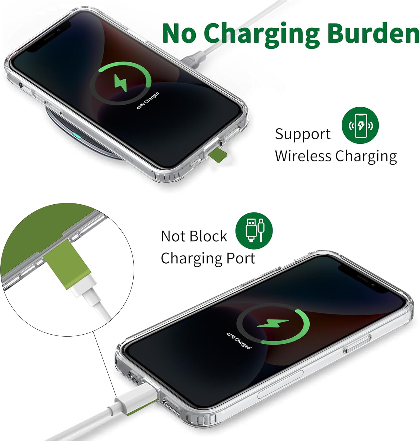 CACOE Phone Lanyard 2 Pack-1× Adjustable Neck Strap,1× Wrist Strap,2× Pads,Universal Crossbody Cell Phone Lanyards,Multifuctional Phone Lanyards Compatible with Most Smartphones(Dark Green) - Image 4