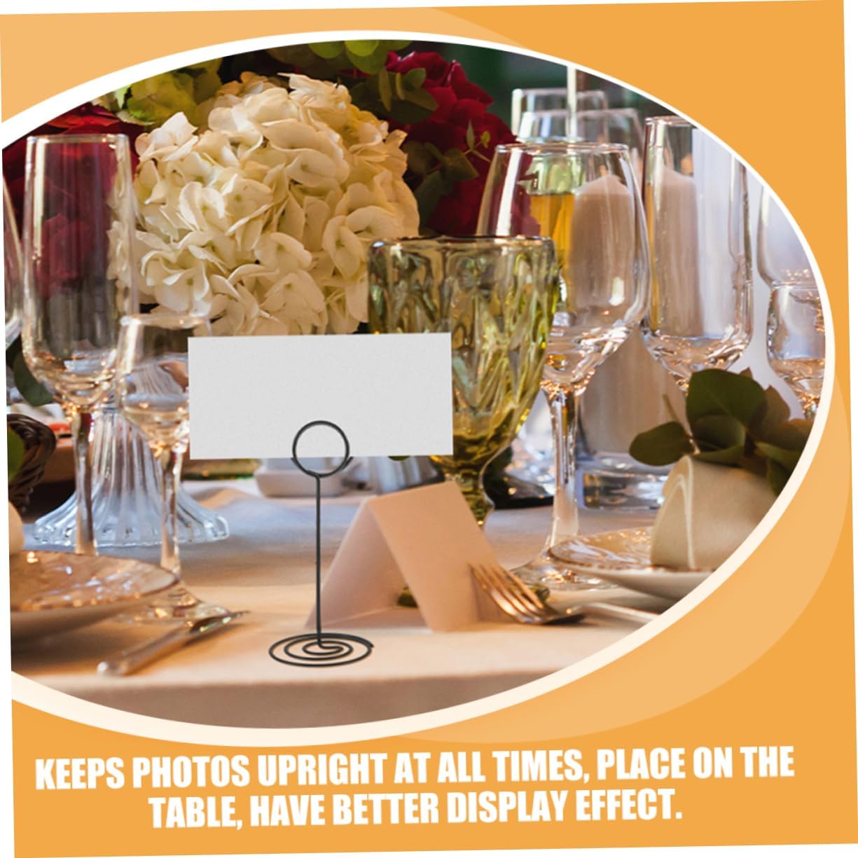 15Pcs Metal Table Number Holders Picture Clip Stands for Photos Memo Notes and Place Cards for Weddings and Events Creative Design with Excellent Texture