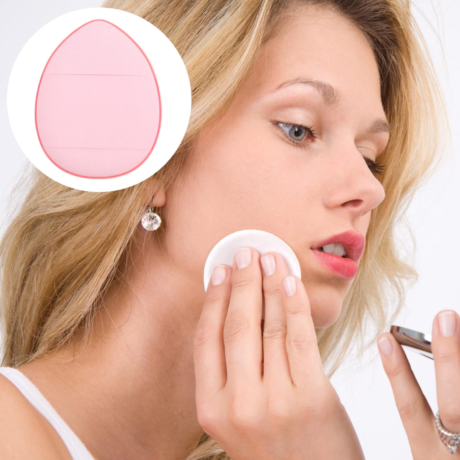 Housoutil 60stücke Teiliges Mini Makeup Puff Feuchtigkeits Und Trockenanwendung Kosmetikschwämmchen Für Foundation Puder Und Blush Weiche Puderquaste Mit Praktischer Schlaufe Für