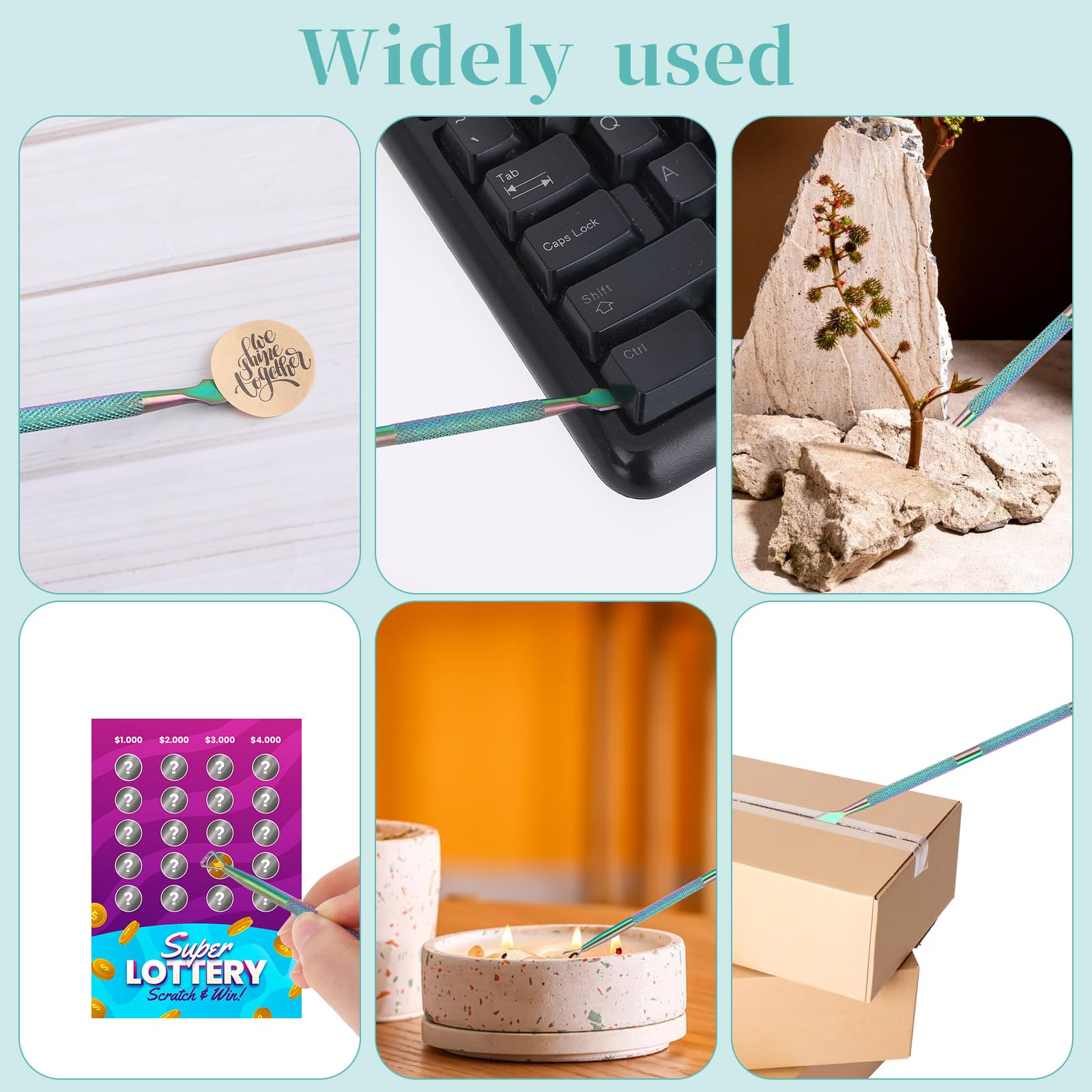 Nufiwra 3 Piezas De Herramientas De Rascador De Boletos De Lotería, Herramientas  Para Rascar Para Boletos, image size:1600x1600